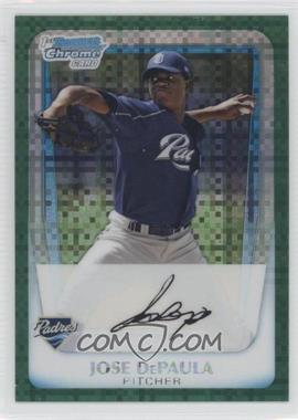 2011 Bowman Chrome - Prospects - Green X-Fractor #BCP119 - Jose DePaula