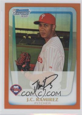 2011 Bowman Chrome - Prospects - Orange Refractor #BCP144 - J.C. Ramirez /25