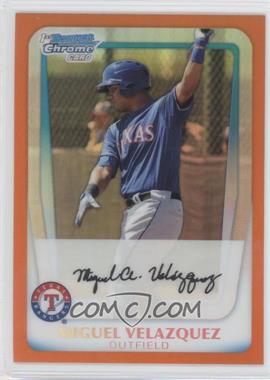 2011 Bowman Chrome - Prospects - Orange Refractor #BCP153 - Miguel Velazquez /25