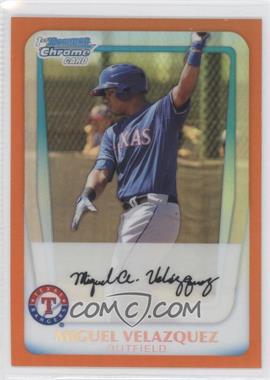 2011 Bowman Chrome - Prospects - Orange Refractor #BCP153 - Miguel Velazquez /25