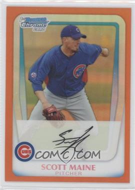 2011 Bowman Chrome - Prospects - Orange Refractor #BCP206 - Scott Maine /25