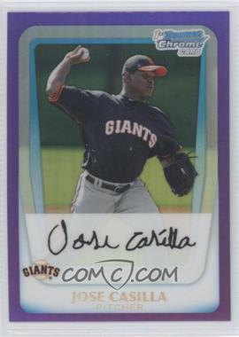 2011 Bowman Chrome - Prospects - Purple Refractor #BCP116 - Jose Casilla /799