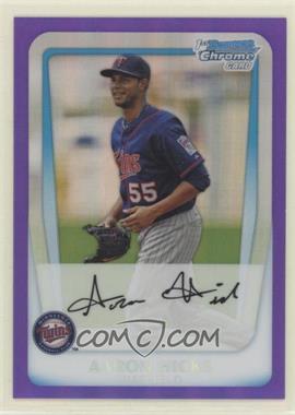 2011 Bowman Chrome - Prospects - Purple Refractor #BCP172 - Aaron Hicks /799