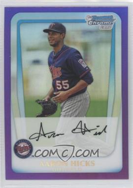 2011 Bowman Chrome - Prospects - Purple Refractor #BCP172 - Aaron Hicks /799