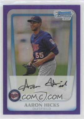 2011 Bowman Chrome - Prospects - Purple Refractor #BCP172 - Aaron Hicks /799