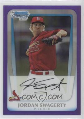 2011 Bowman Chrome - Prospects - Purple Refractor #BCP183 - Jordan Swagerty /799