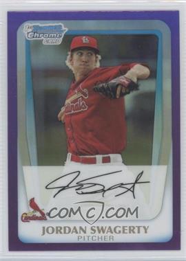 2011 Bowman Chrome - Prospects - Purple Refractor #BCP183 - Jordan Swagerty /799