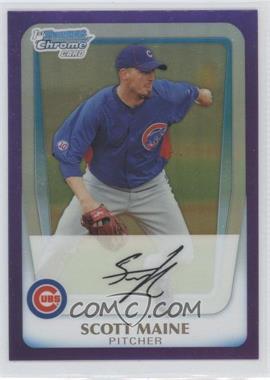 2011 Bowman Chrome - Prospects - Purple Refractor #BCP206 - Scott Maine /799