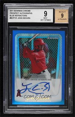 2011 Bowman Chrome - Prospects Autograph - Blue Refractor #BCP131 - Jean Segura /150 [BGS 9 MINT]