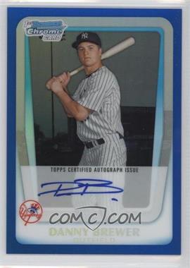 2011 Bowman Chrome - Prospects Autograph - Blue Refractor #BCP157 - Danny Brewer /150