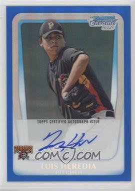 2011 Bowman Chrome - Prospects Autograph - Blue Refractor #BCP171 - Luis Heredia /150