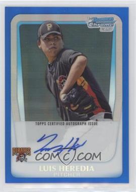 2011 Bowman Chrome - Prospects Autograph - Blue Refractor #BCP171 - Luis Heredia /150