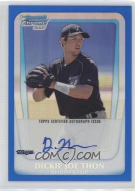 2011 Bowman Chrome - Prospects Autograph - Blue Refractor #BCP184 - Dickie Joe Thon /150