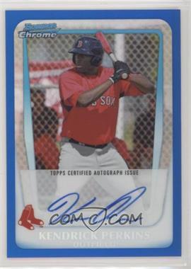 2011 Bowman Chrome - Prospects Autograph - Blue Refractor #BCP189 - Kendrick Perkins /150
