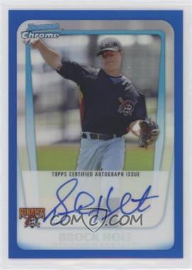 2011 Bowman Chrome - Prospects Autograph - Blue Refractor #BCP212.2 - Brock Holt /150