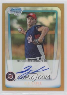 2011 Bowman Chrome - Prospects Autograph - Gold Refractor #BCP160 - A.J. Cole /50