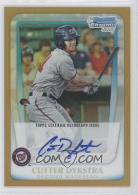 2011 Bowman Chrome - Prospects Autograph - Gold Refractor #BCP164 - Cutter Dykstra /50