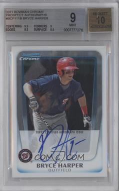 2011 Bowman Chrome - Prospects Autograph #BCP111 - Bryce Harper [BGS 9 MINT]