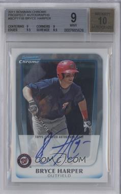 2011 Bowman Chrome - Prospects Autograph #BCP111 - Bryce Harper [BGS 9 MINT]