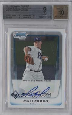 2011 Bowman Chrome - Prospects Autograph #BCP220 - Matt Moore [BGS 9 MINT]