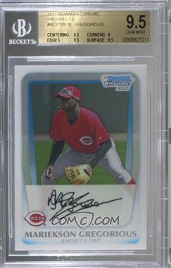 2011 Bowman Chrome - Prospects #BCP209 - Mariekson Gregorious [BGS 9.5 GEM MINT]