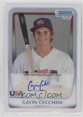 2011 Bowman Chrome - USA 18U National Team Refractors - Autographs #18U-3 - Gavin Cecchini /417