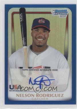 2011 Bowman Chrome - USA 18U National Team Refractors - Blue Autographs #18U-19 - Nelson Rodriguez /99