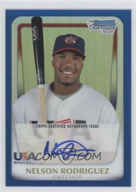 2011 Bowman Chrome - USA 18U National Team Refractors - Blue Autographs #18U-19 - Nelson Rodriguez /99