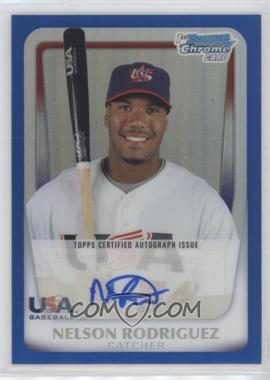 2011 Bowman Chrome - USA 18U National Team Refractors - Blue Autographs #18U-19 - Nelson Rodriguez /99