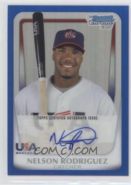 2011 Bowman Chrome - USA 18U National Team Refractors - Blue Autographs #18U-19 - Nelson Rodriguez /99