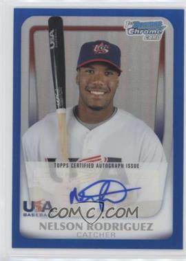 2011 Bowman Chrome - USA 18U National Team Refractors - Blue Autographs #18U-19 - Nelson Rodriguez /99