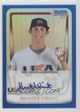 2011 Bowman Chrome - USA 18U National Team Refractors - Blue Autographs #18U-24 - Hunter Virant /99