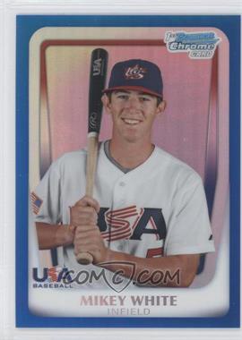 2011 Bowman Chrome - USA 18U National Team Refractors - Blue #18U-26 - Mikey White /99