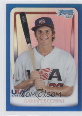 2011 Bowman Chrome - USA 18U National Team Refractors - Blue #18U-3 - Gavin Cecchini /99