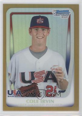 2011 Bowman Chrome - USA 18U National Team Refractors - Gold #18U-13 - Cole Irvin /50