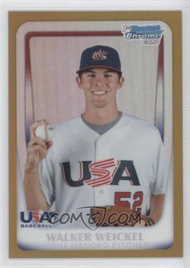 2011 Bowman Chrome - USA 18U National Team Refractors - Gold #18U-25 - Walker Weickel /50