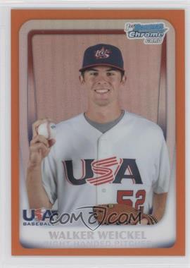 2011 Bowman Chrome - USA 18U National Team Refractors - Orange #18U-25 - Walker Weickel /25