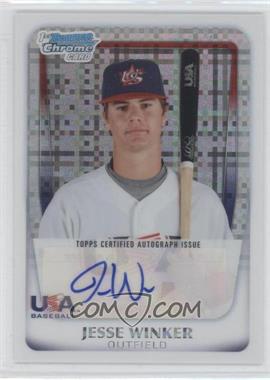 2011 Bowman Chrome - USA 18U National Team Refractors - X-Fractor Autographs #18U-28 - Jesse Winker /299