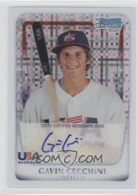 2011 Bowman Chrome - USA 18U National Team Refractors - X-Fractor Autographs #18U-3 - Gavin Cecchini /299