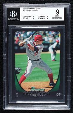 2011 Bowman Draft Picks & Prospects - [Base] #101 - Mike Trout [BGS 9 MINT]