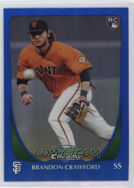 2011 Bowman Draft Picks & Prospects - Chrome - Blue Refractor #25 - Brandon Crawford /199