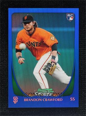 2011 Bowman Draft Picks & Prospects - Chrome - Blue Refractor #25 - Brandon Crawford /199