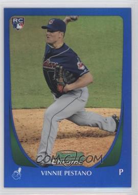 2011 Bowman Draft Picks & Prospects - Chrome - Blue Refractor #73 - Vinnie Pestano /199