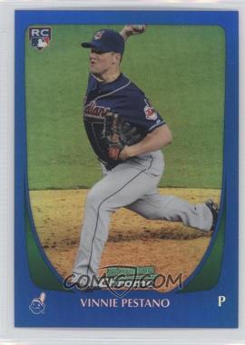 2011 Bowman Draft Picks & Prospects - Chrome - Blue Refractor #73 - Vinnie Pestano /199