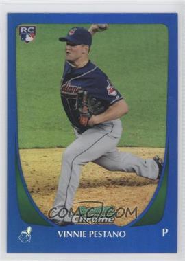 2011 Bowman Draft Picks & Prospects - Chrome - Blue Refractor #73 - Vinnie Pestano /199