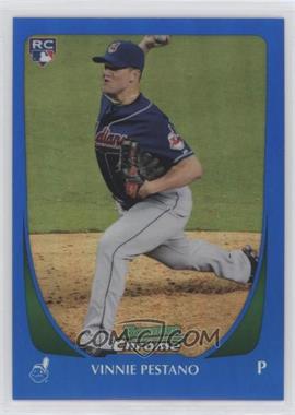 2011 Bowman Draft Picks & Prospects - Chrome - Blue Refractor #73 - Vinnie Pestano /199