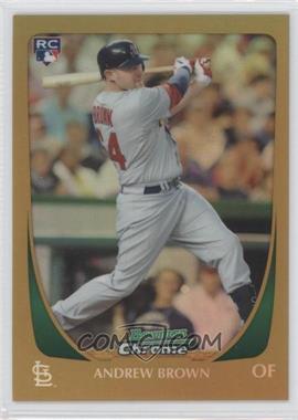 2011 Bowman Draft Picks & Prospects - Chrome - Gold Refractor #17 - Andrew Brown /50