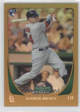 2011 Bowman Draft Picks & Prospects - Chrome - Gold Refractor #17 - Andrew Brown /50