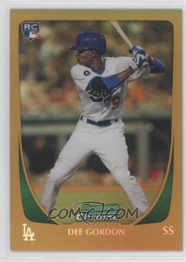 2011 Bowman Draft Picks & Prospects - Chrome - Gold Refractor #40 - Dee Gordon /50