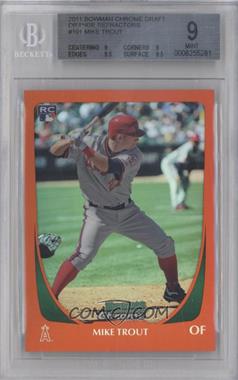 2011 Bowman Draft Picks & Prospects - Chrome - Orange Refractor #101 - Mike Trout /25 [BGS 9 MINT]